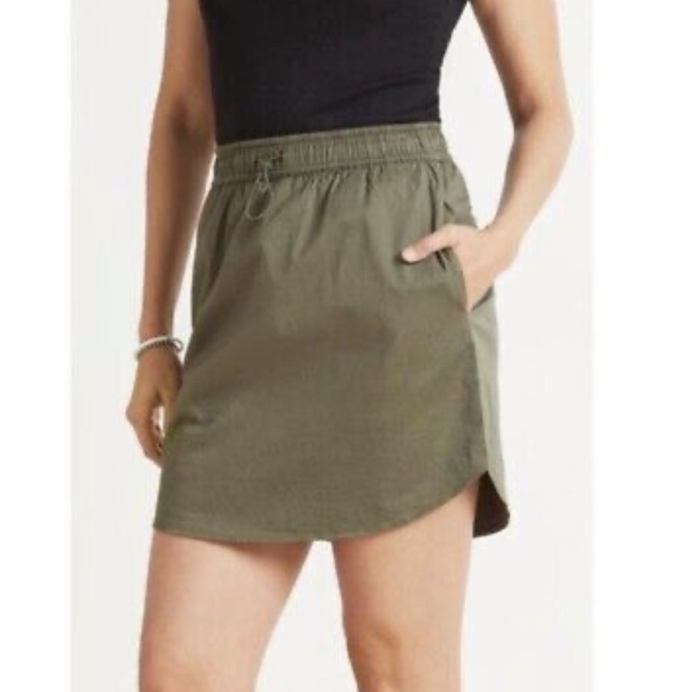 SUNDRY FOR EVEREVE Sunday Skirt with Bungee Drawcord in Olive Sz 2 medium